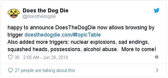 does the dog die twitter