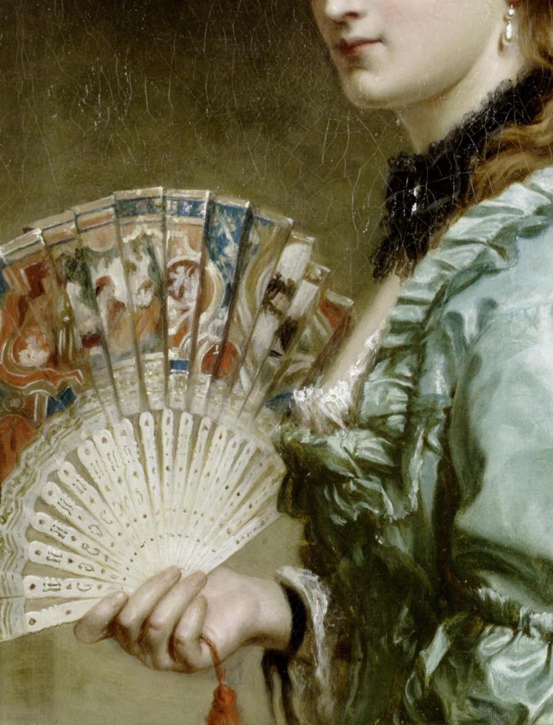 portrait of a lady with a fan
