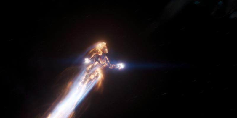 captain marvel space binary flying