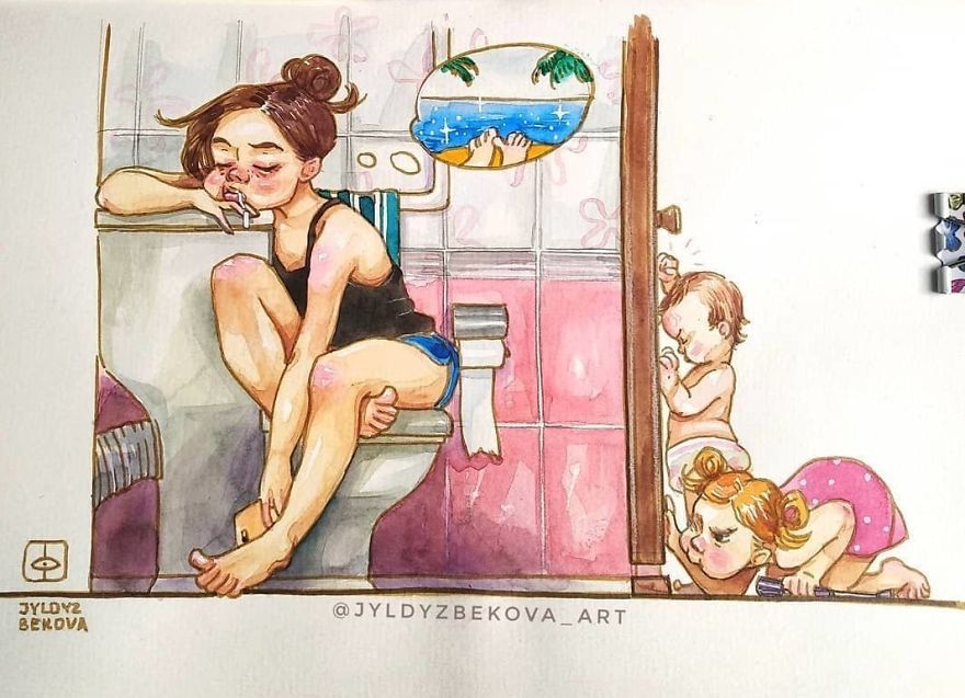 artist makes everyday illustrations that only those who have children will understand 5b29a4447b4de 880