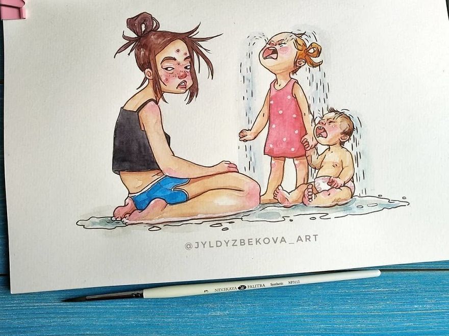 artist makes everyday illustrations that only those who have children will understand 5b29a449bd7df 880