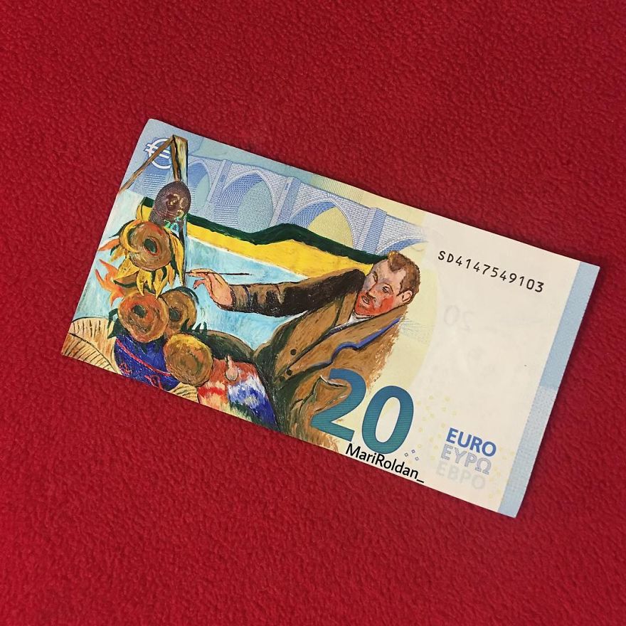 mari roldn the young artist who paints on money 5b73f0771bd63 880 1