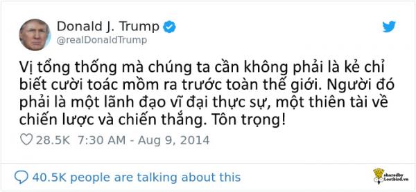 Những người bị nghiệp quật bởi chính câu nói của mình năm xưa: Đến Tổng thống Trump cũng là nạn nhân Những người bị nghiệp quật bởi chính câu nói của mình năm xưa: Đến Tổng thống Trump cũng là nạn nhân