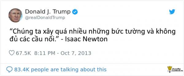 Những người bị nghiệp quật bởi chính câu nói của mình năm xưa: Đến Tổng thống Trump cũng là nạn nhân Những người bị nghiệp quật bởi chính câu nói của mình năm xưa: Đến Tổng thống Trump cũng là nạn nhân