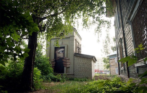 russian artist turns old buildings into the creepy watchers of your nightmares x photos 23