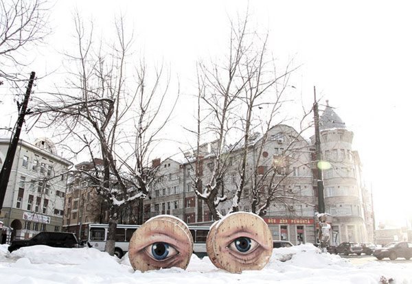 russian artist turns old buildings into the creepy watchers of your nightmares x photos 6