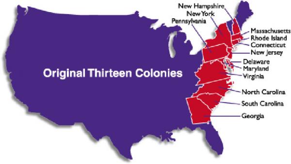 there were 13 colonies like on the flag