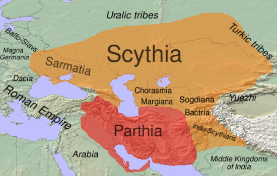 scythia parthia 100 bc