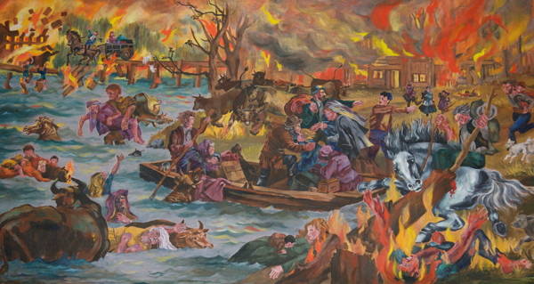 illustration of peshtigo fire